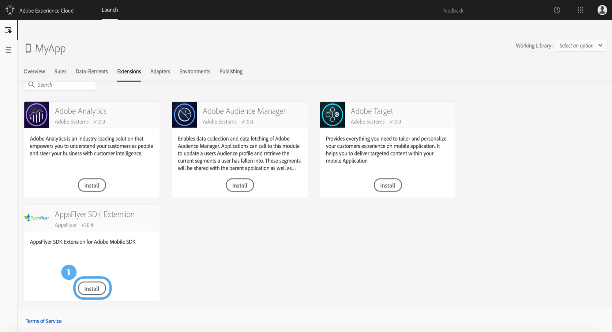 AppsFlyer SDK Extension in Adobe Experience Cloud