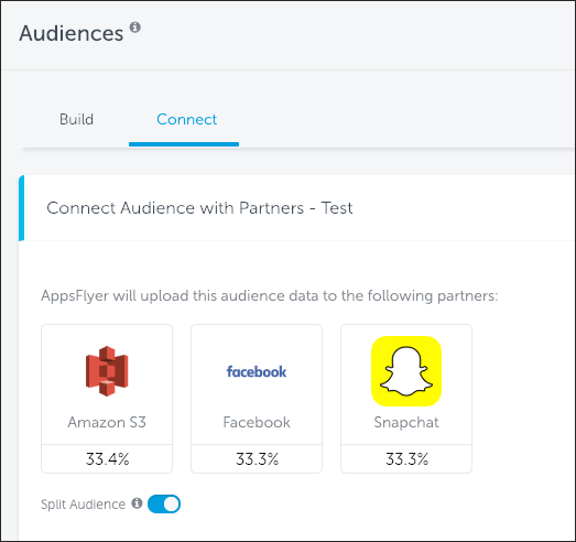 One-click Connection - AppsFlyer's Audiences 