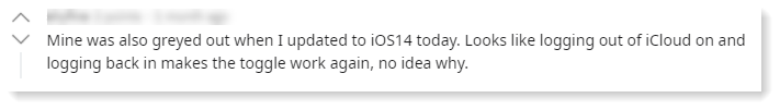 ungreying restricted status ios 14