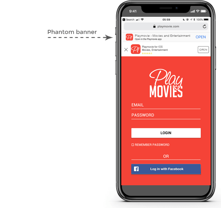 phantom banner and deep linking