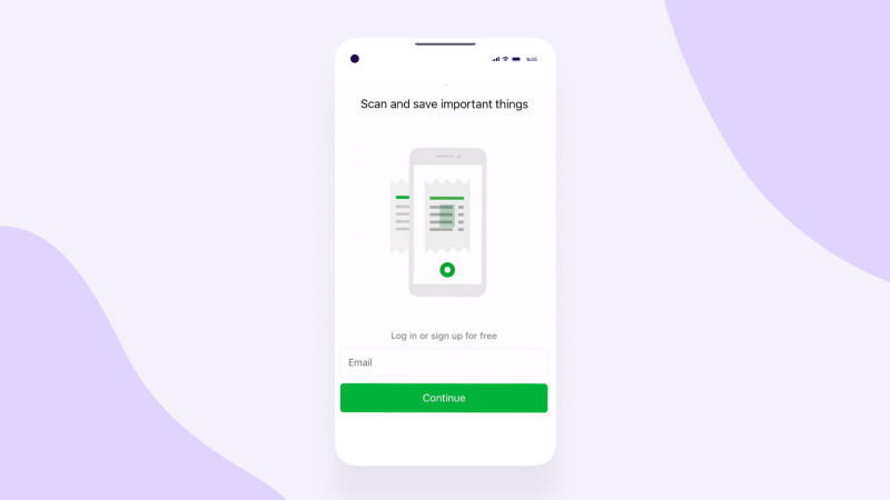 L'onboarding de l'application Evernote