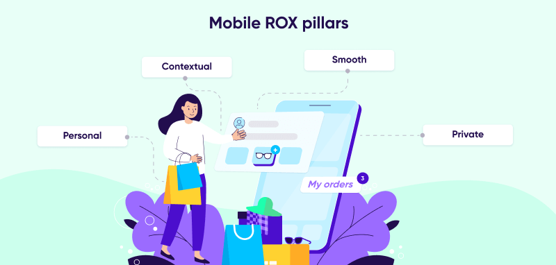 Return on experience in shopping: Mobile ROX pillars