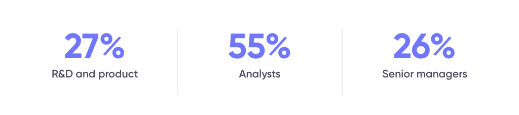 Representation by gender: Seniority and tech roles