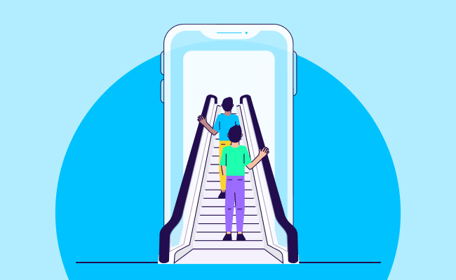 Experiência de onboarding de mobile commerce