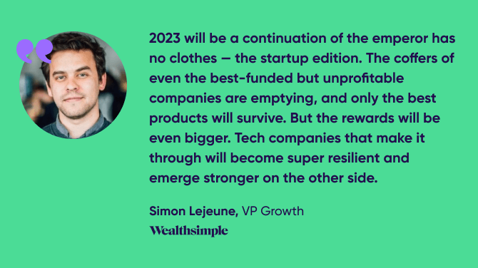 quote from Simon Lejeune, VP Growth, Wealthsimple