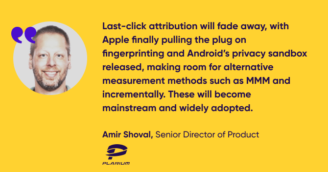 quote from Amir Shoval, Senior Director of Product, Plarium