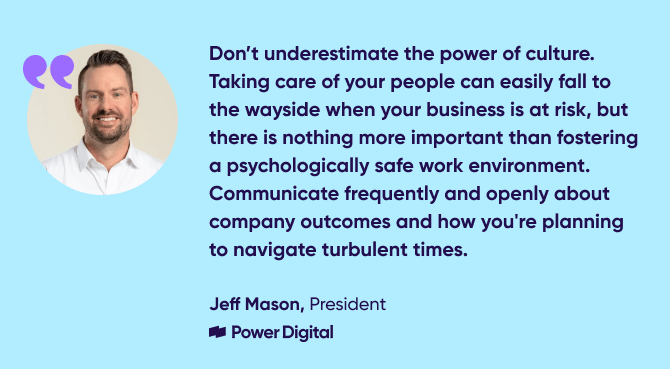 quote from Jeff Mason, President, Power Digital 