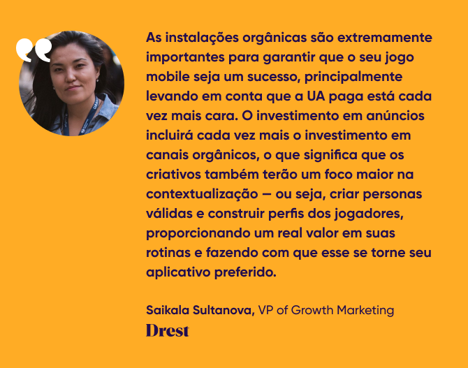 citação de Saikala Sultanova, VP of Growth Marketing, Drest