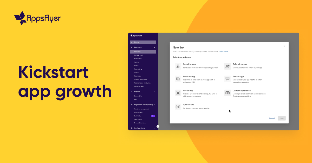 AppsFlyer Product Tour Kickstart app growth
