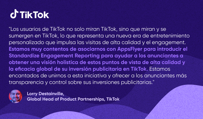 Cita de Tiktok y AppsFlyer