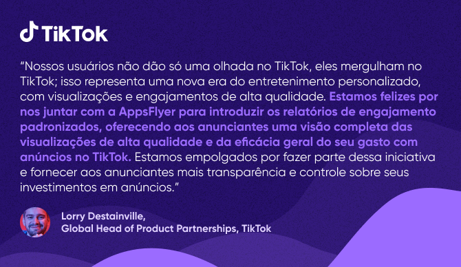 Parceria entre o Tiktok e a AppsFlyer