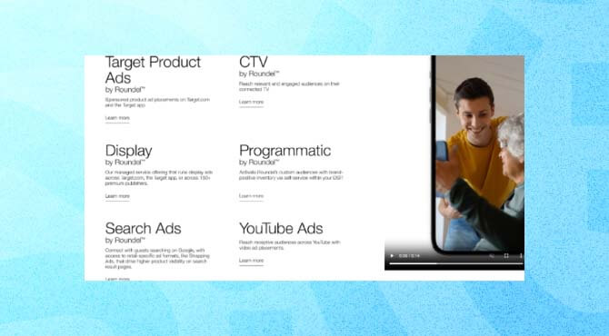 Retail media networks - Target roundel example