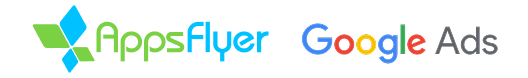 AppsFlyer and Google Ads logos