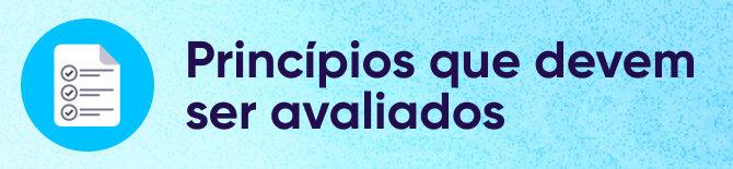 Princípios a avaliar