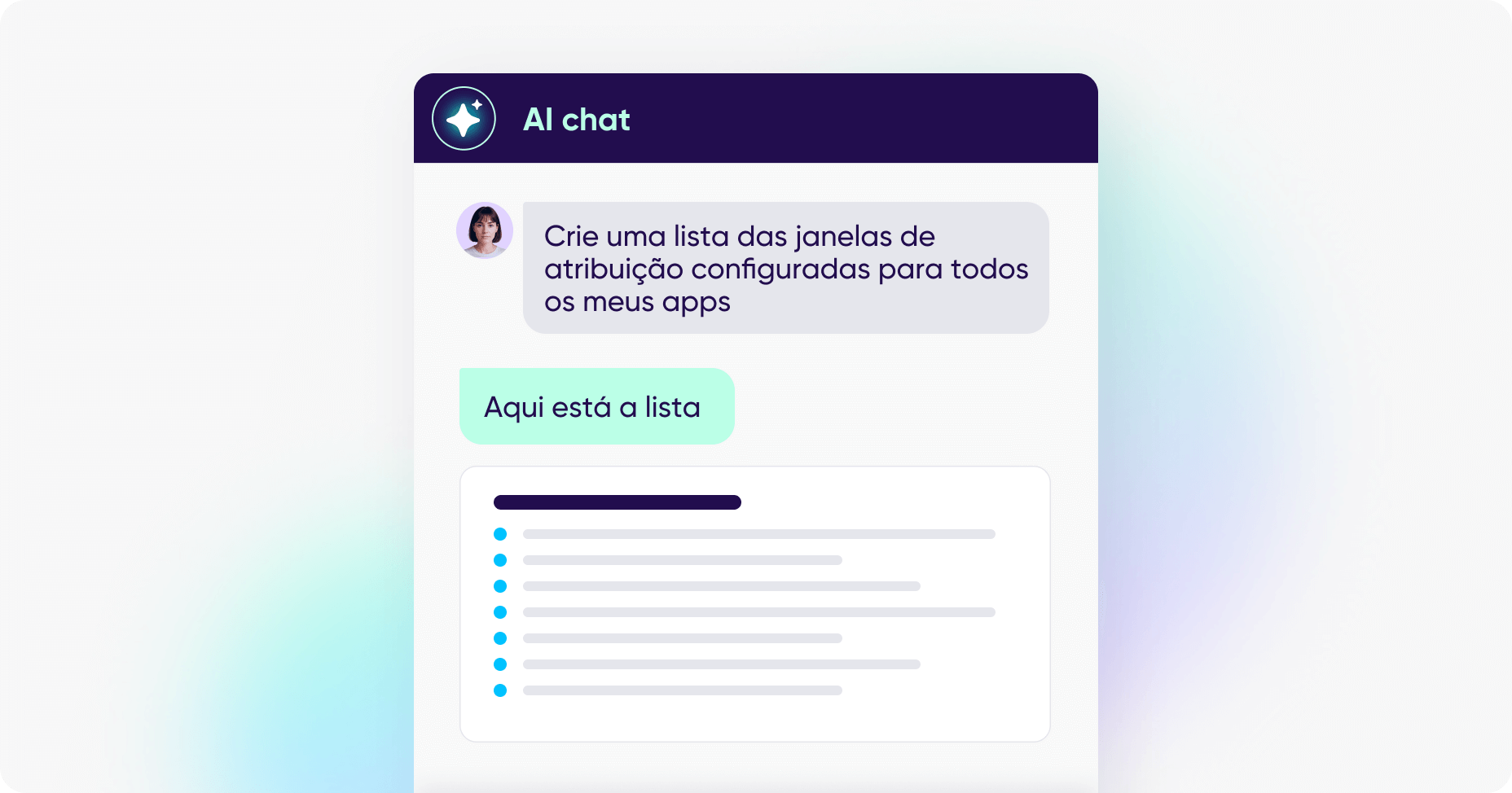 Configuração do app