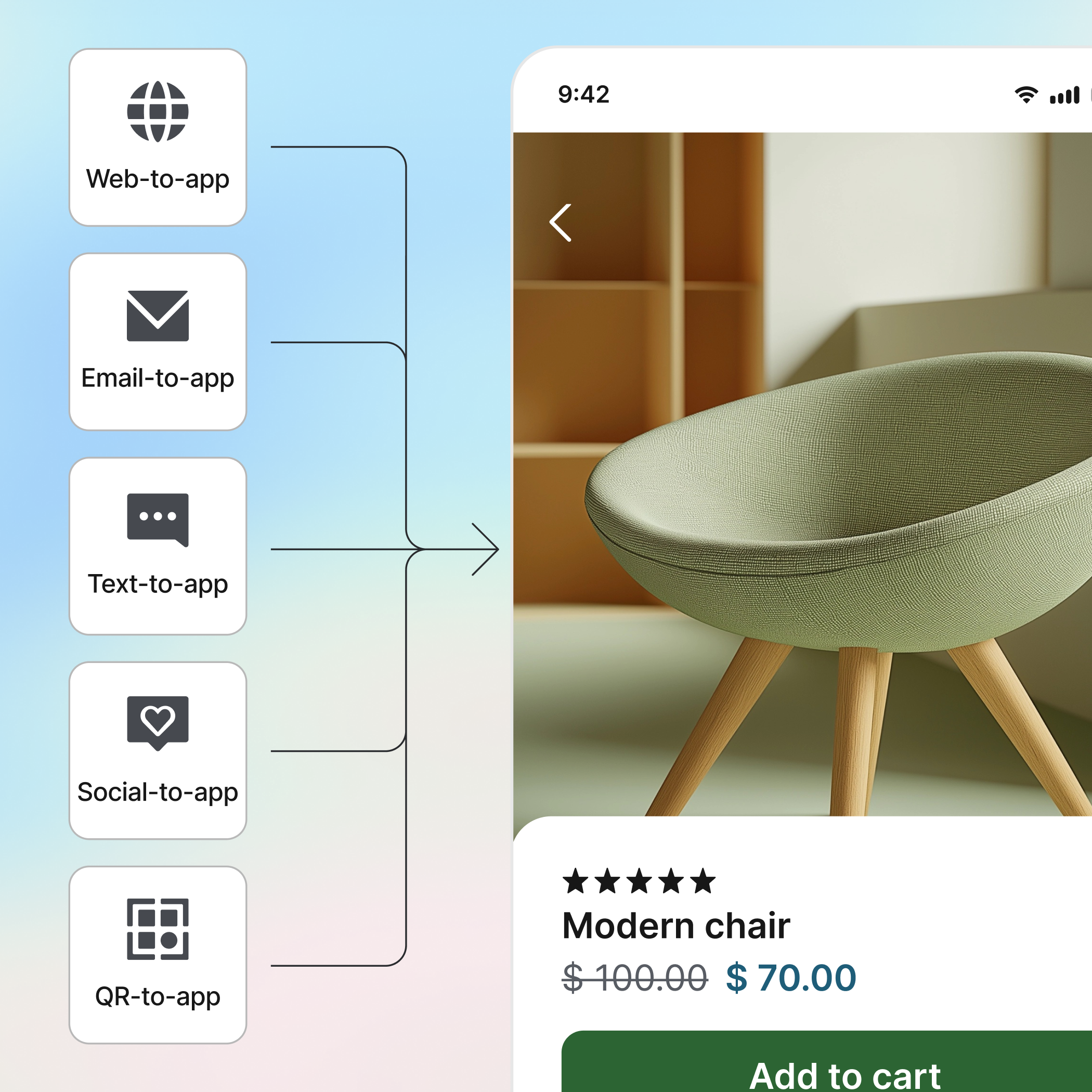 Convert interest into engagement anywhere icon