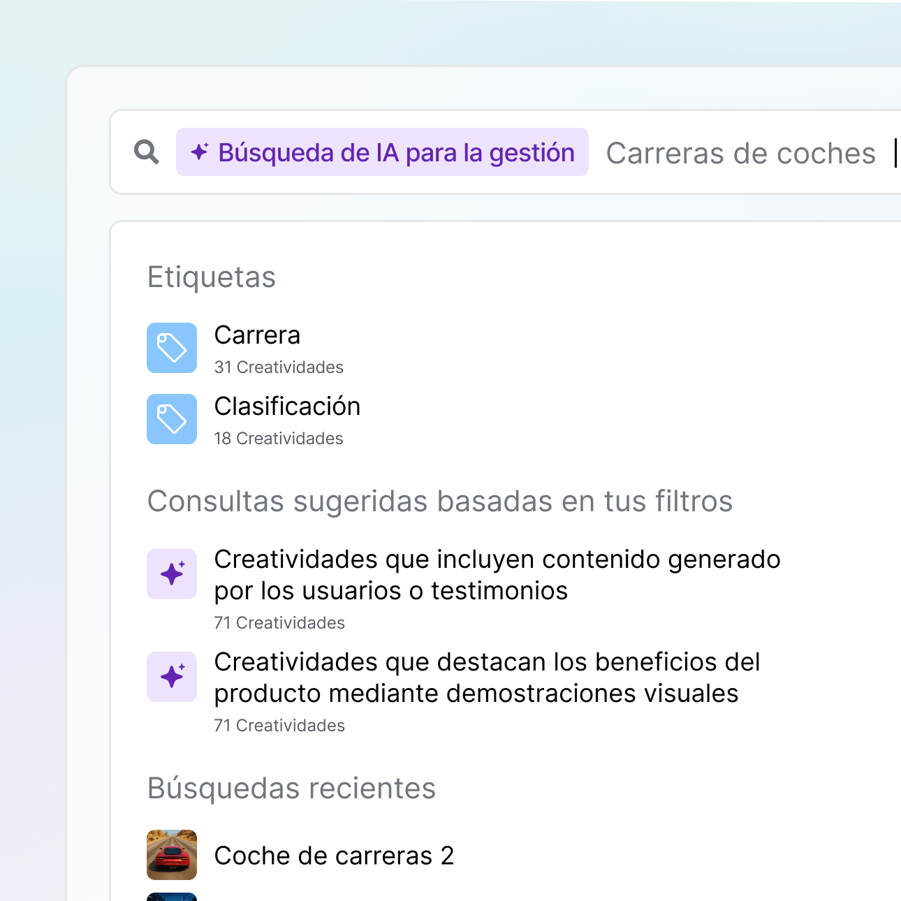 Búsqueda y etiquetado inteligentes
