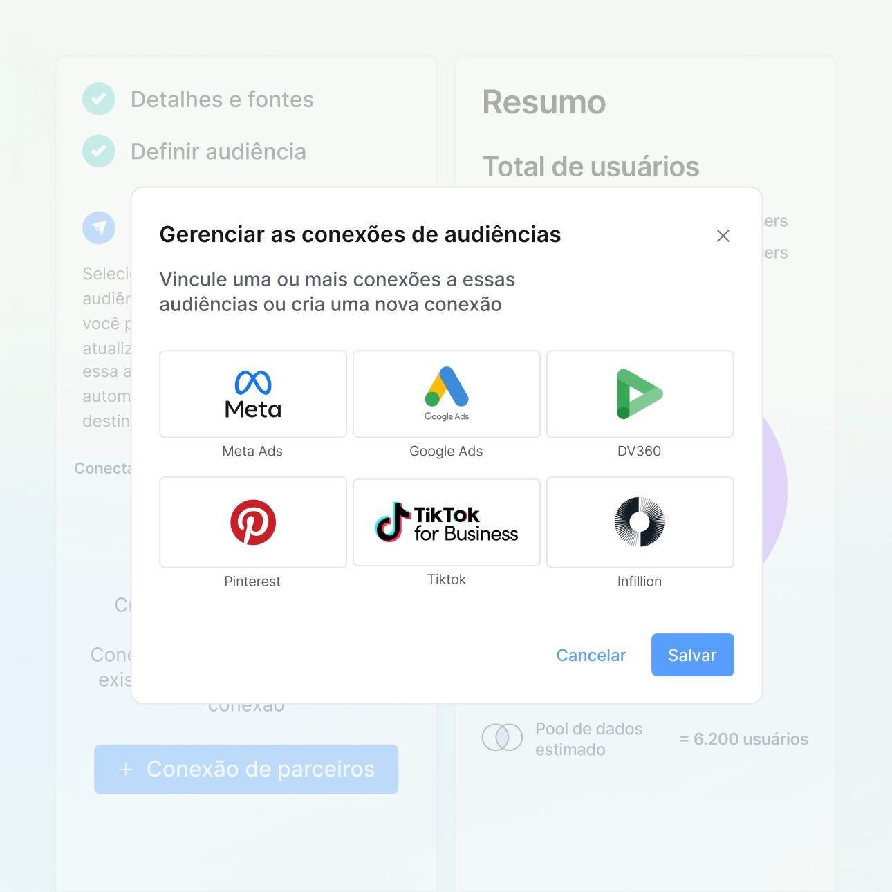 Ative dados first-party em escala icon