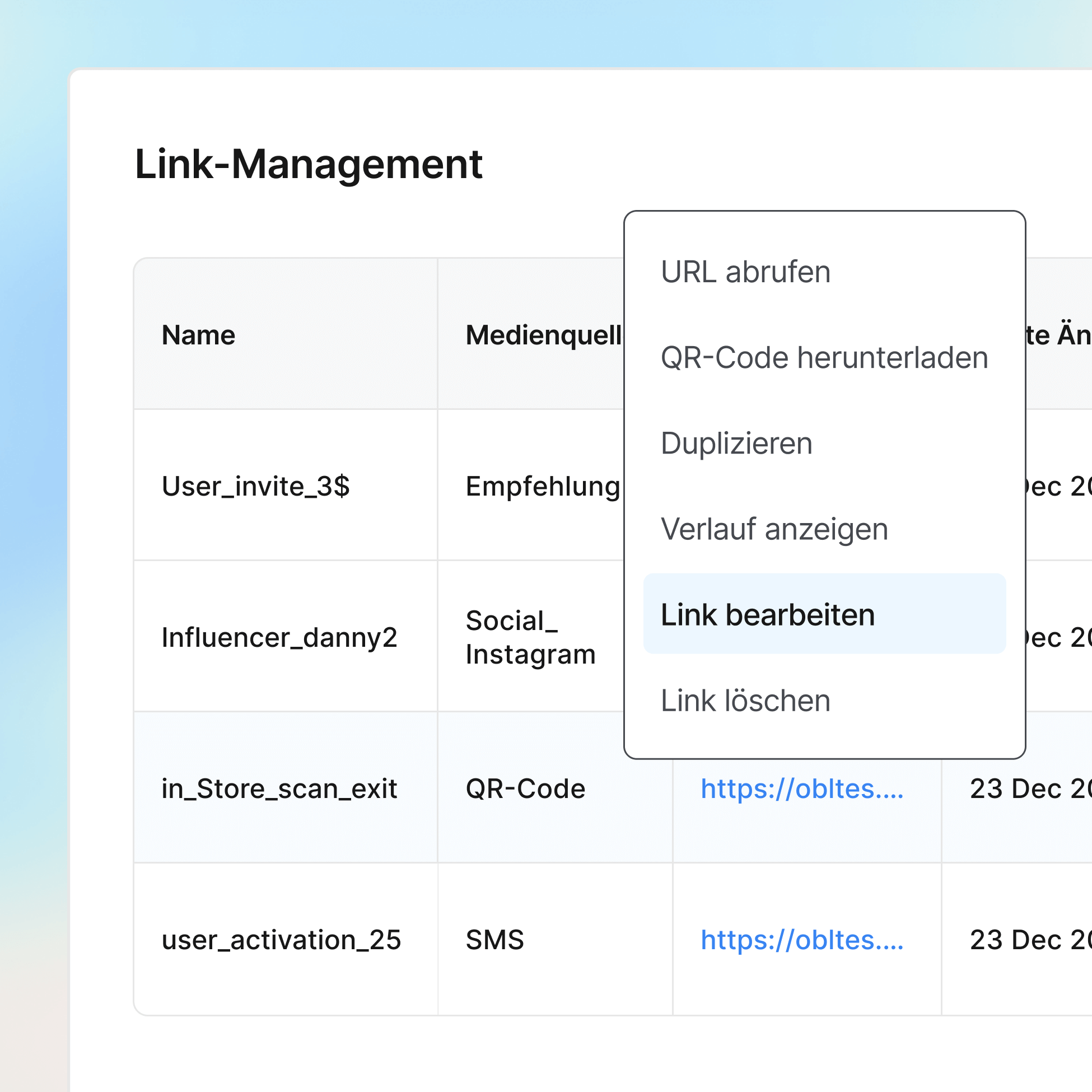 Link Management