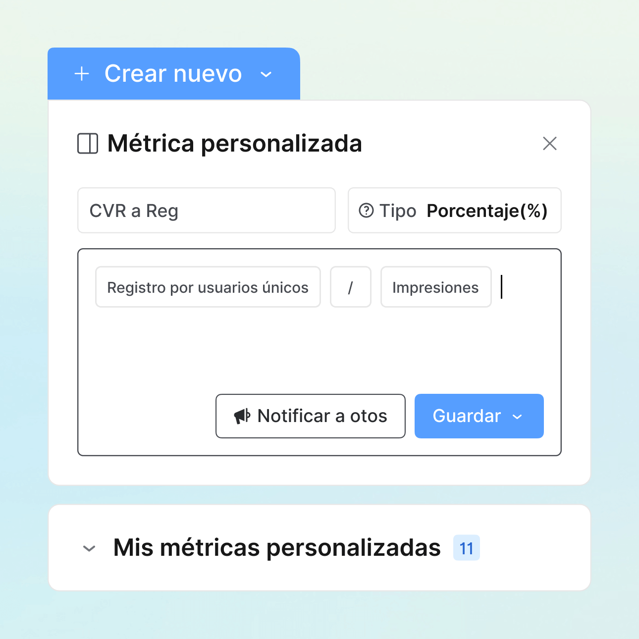 Métricas personalizadas