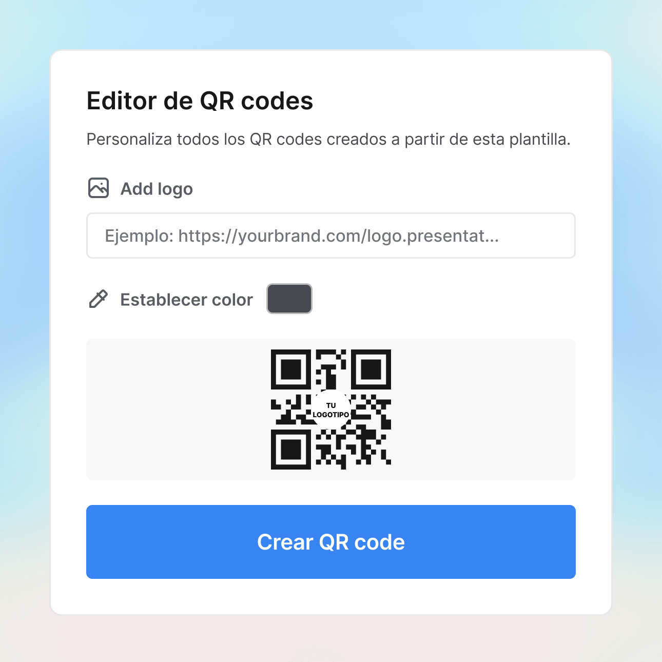 Personalización de QR codes