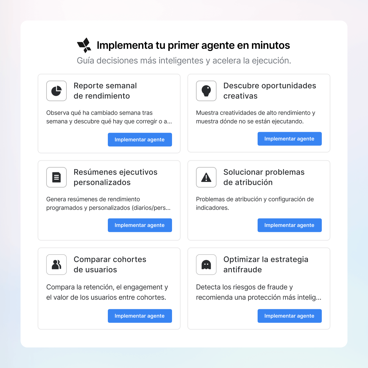 Pon a los agentes de IA a trabajar dentro de AppsFlyer